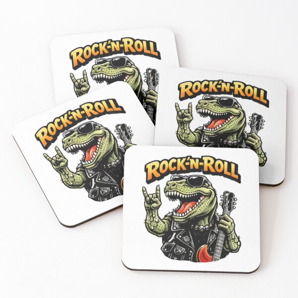 Item preview, Rocking T-Rex Dinosaur Guitarist Design designed and sold by TrendlyStudio.