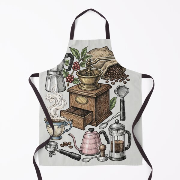 Item preview, Vintage Coffee Brewing - Colorful Barista Chart designed and sold by DigitalGlade.