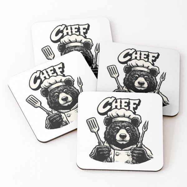 Item preview, Funny Bear Chef Cooking Kitchen Design designed and sold by TrendlyStudio.