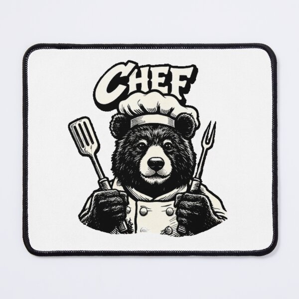Item preview, Funny Bear Chef Cooking Kitchen Design designed and sold by TrendlyStudio.