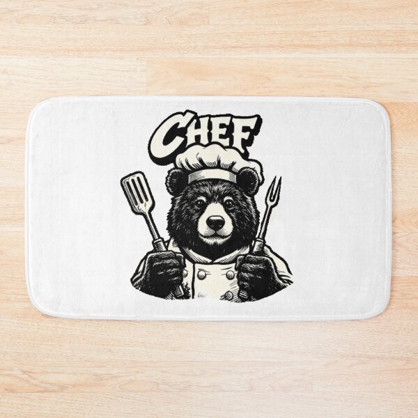 Item preview, Funny Bear Chef Cooking Kitchen Design designed and sold by TrendlyStudio.