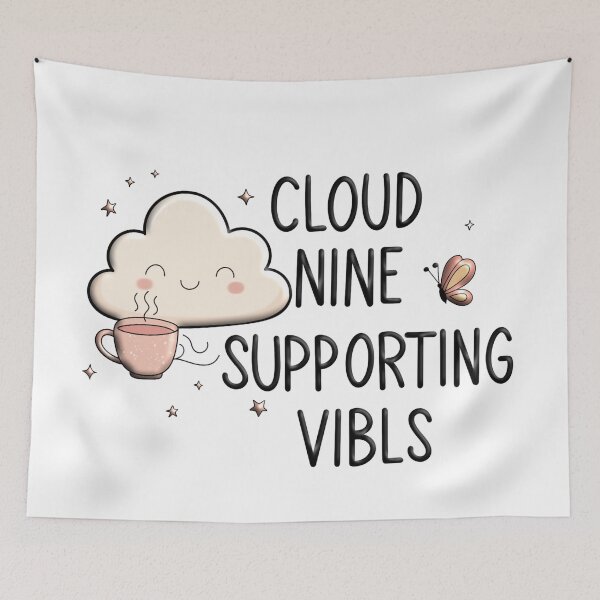 Item preview, Cute Cloud Nine Supporting Vibes designed and sold by Emamohamed.