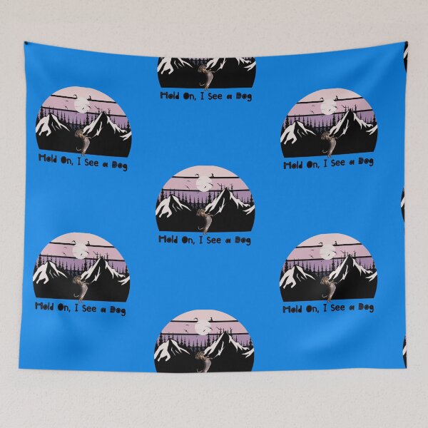 Item preview, Hold On, I See a Dog – Retro Sunset Funny Dog Lover Design designed and sold by GOTCHO1.