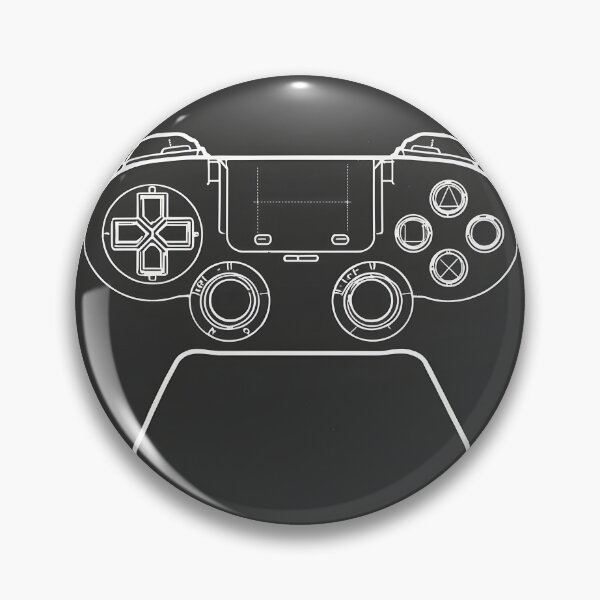 Item preview, Monochrome Controller Blueprint – Minimalist Gamer Design designed and sold by ThePixelArchive.