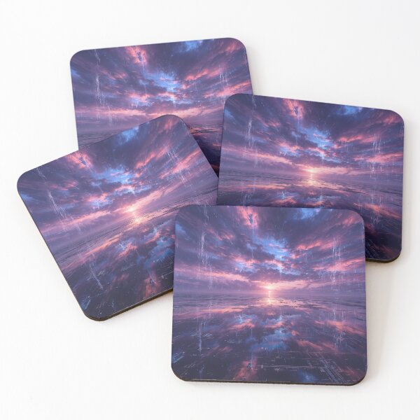 Item preview, Digital Horizon: Cyberpunk Sunset Over Circuit Sea designed and sold by KYOFRAME.