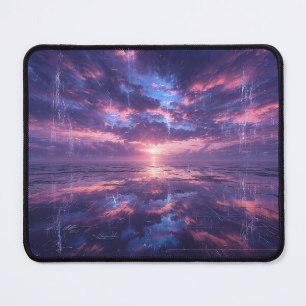 Item preview, Digital Horizon: Cyberpunk Sunset Over Circuit Sea designed and sold by KYOFRAME.