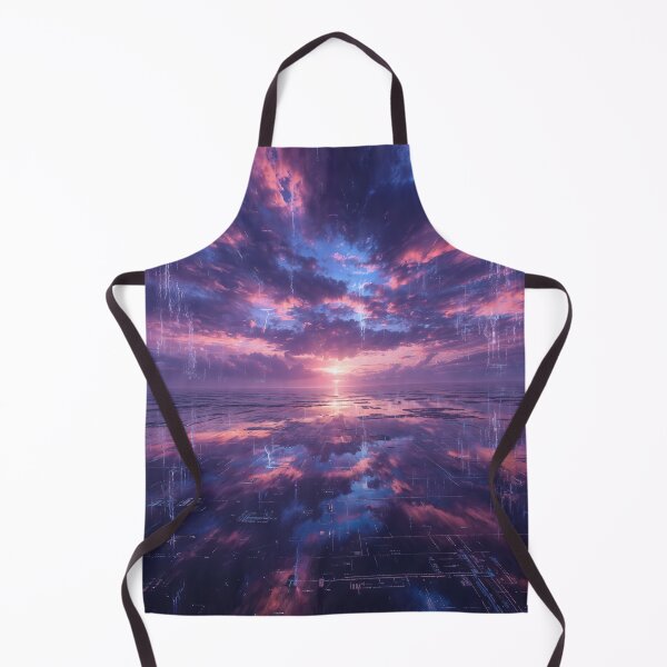Item preview, Digital Horizon: Cyberpunk Sunset Over Circuit Sea designed and sold by KYOFRAME.