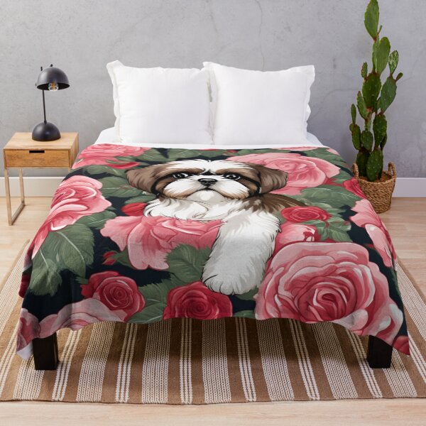 Item preview, Charming Shih Tzu Puppy Surrounded by Roses designed and sold by CASASIS_MERCH.
