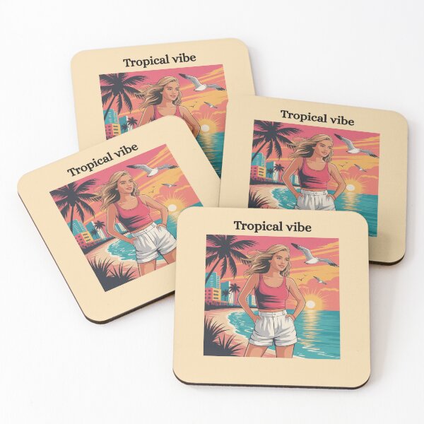 Item preview, Florida Sunset Girl – Coastal City Vibes Art designed and sold by Goodvibemini.