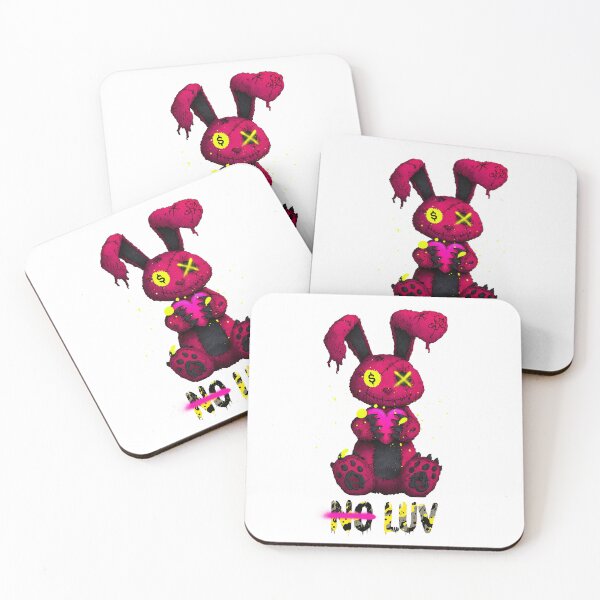 Item preview, No Luv Broken Bunny - Red Yellow Pink designed and sold by Artsy Sharky.
