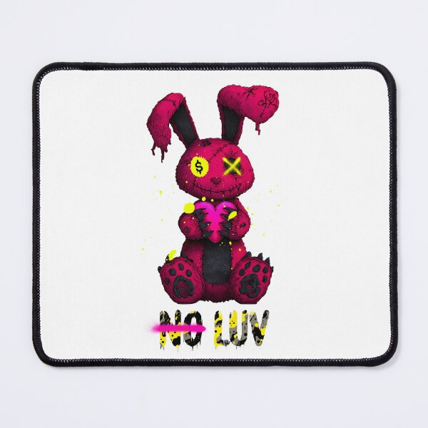 Item preview, No Luv Broken Bunny - Red Yellow Pink designed and sold by Artsy Sharky.