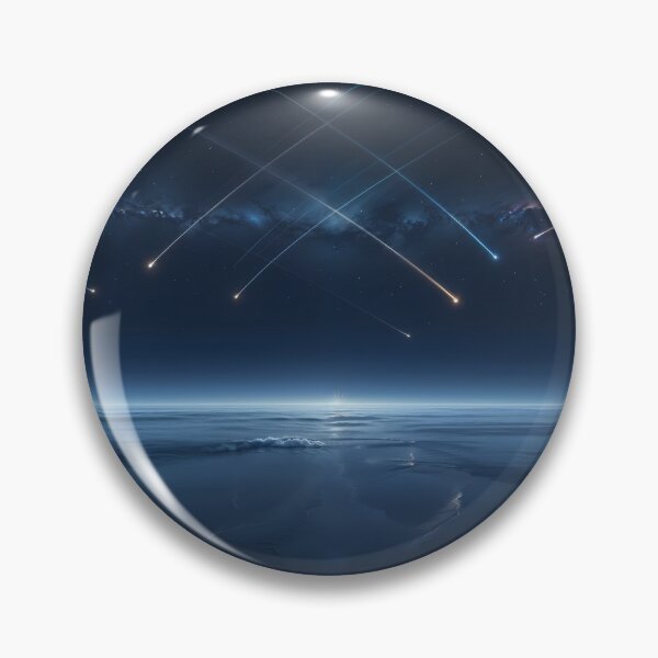 Item preview, Cosmic Ocean Rainfall - Celestial Meteor Shower over Deep Blue Waters designed and sold by KYOFRAME.