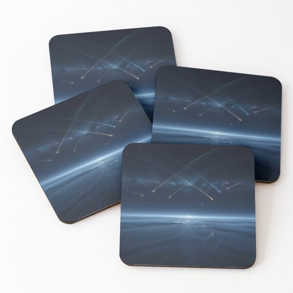 Item preview, Cosmic Ocean Rainfall - Celestial Meteor Shower over Deep Blue Waters designed and sold by KYOFRAME.
