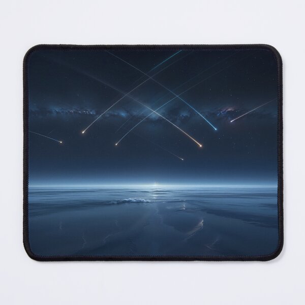 Item preview, Cosmic Ocean Rainfall - Celestial Meteor Shower over Deep Blue Waters designed and sold by KYOFRAME.