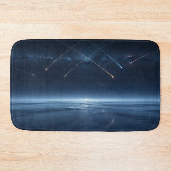Item preview, Cosmic Ocean Rainfall - Celestial Meteor Shower over Deep Blue Waters designed and sold by KYOFRAME.