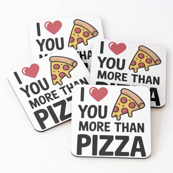 Item preview, I Love You More Than Pizza - Cute Funny Food Love Design designed and sold by Rewind-Clothing.