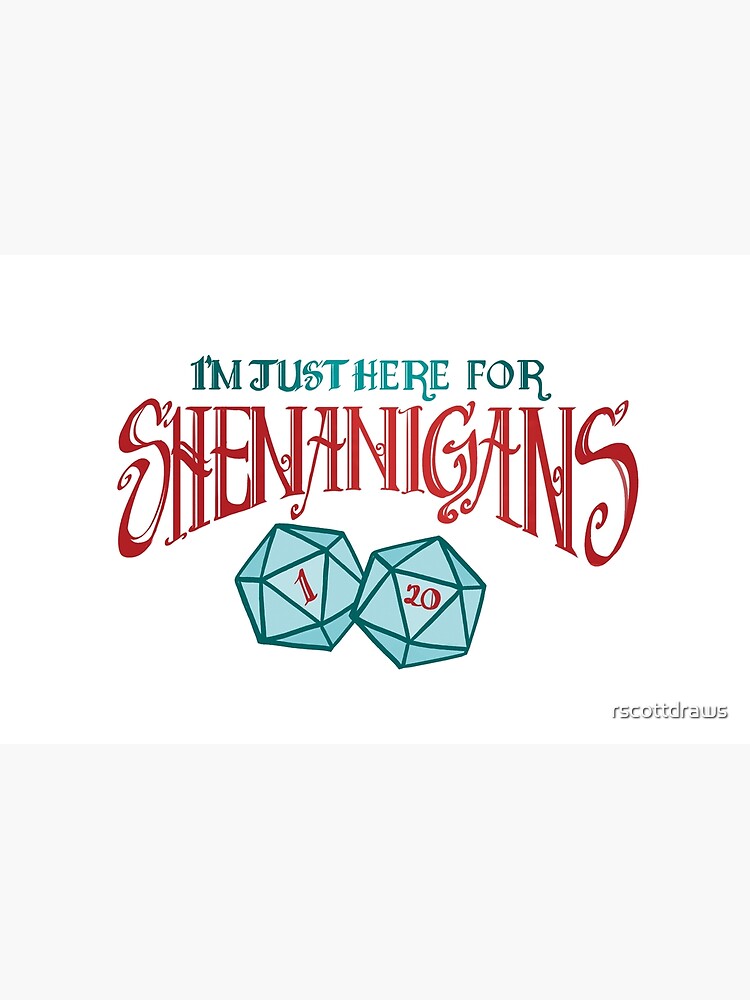 Thumbnail 4 of 4, Zipper Pouch, Here for Shenanigans designed and sold by rscottdraws.