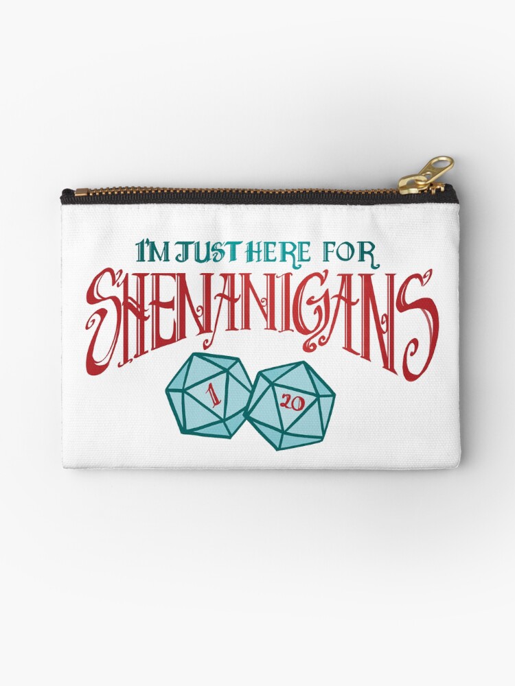 Thumbnail 1 of 4, Zipper Pouch, Here for Shenanigans designed and sold by rscottdraws.