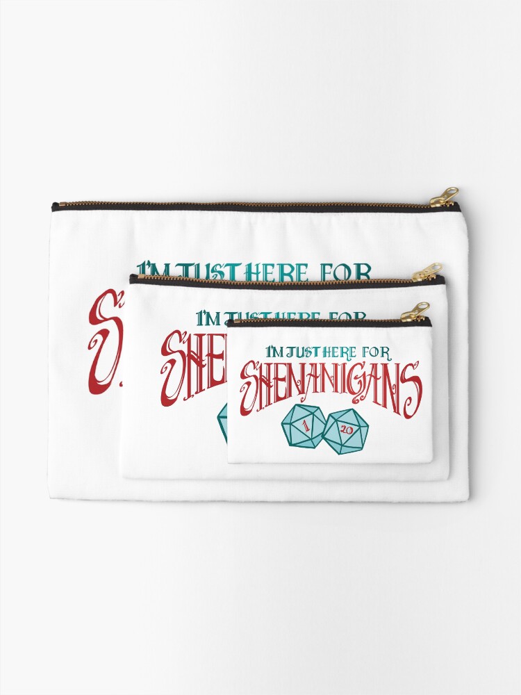 Thumbnail 2 of 4, Zipper Pouch, Here for Shenanigans designed and sold by rscottdraws.