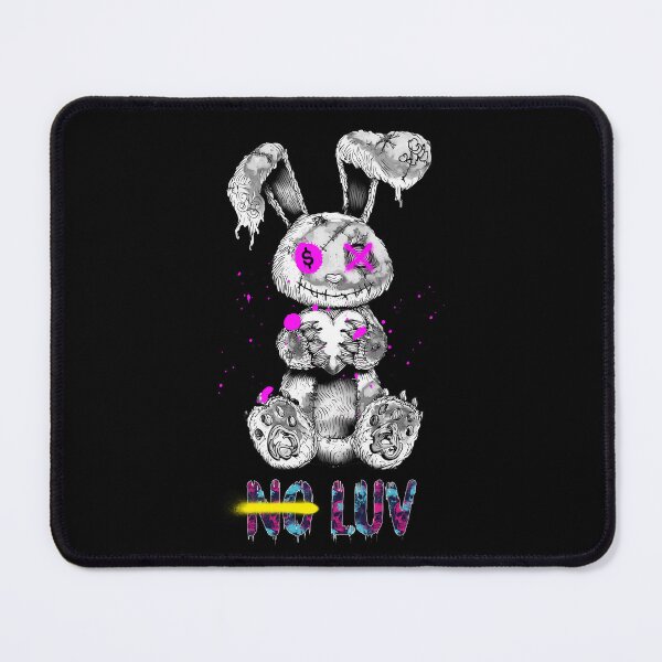 Item preview, No Luv Broken Bunny - White Pink Yellow designed and sold by Artsy Sharky.