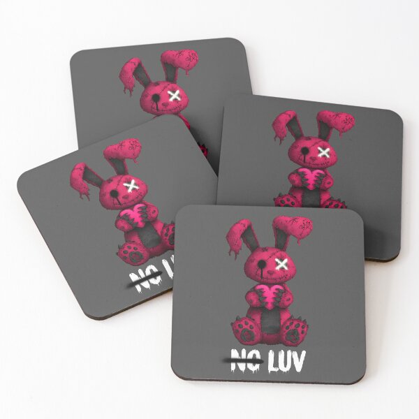 Item preview, No Luv Broken Bunny - Red Black White designed and sold by Artsy Sharky.
