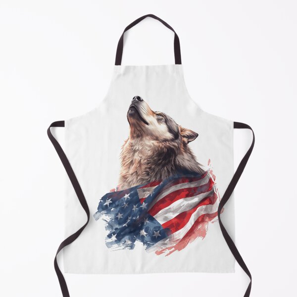Item preview, Patriotic Howling American Gray Wolf Flag Art Graphic designed and sold by Heartland Heritage Shop.