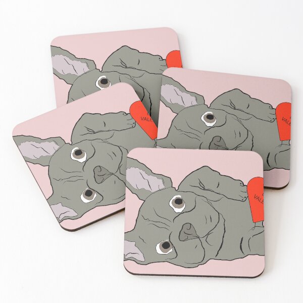 Item preview, Be my Valentine, gray French Bulldog designed and sold by Mountain-Point.