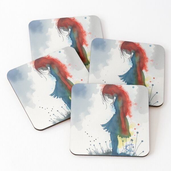 Item preview, Contemplative Woman in Watercolor designed and sold by Bleudawn7.