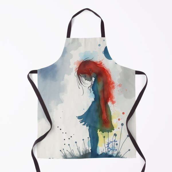 Item preview, Contemplative Woman in Watercolor designed and sold by Bleudawn7.