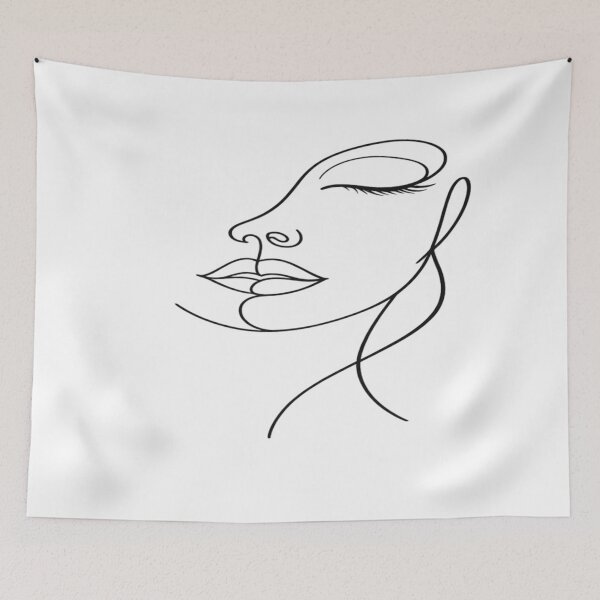Item preview, Minimalist One Line Woman Face Art | Abstract Feminine Line Drawing designed and sold by sosservice.