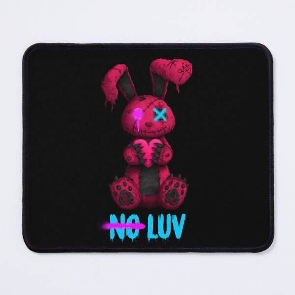 Item preview, No Luv Broken Bunny - Red Pink Blue designed and sold by Artsy Sharky.