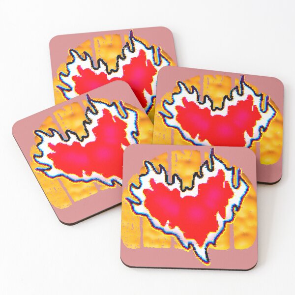 Item preview, Design of a red heart in flames, intense style, passion, attitude designed and sold by AstronautMerch.