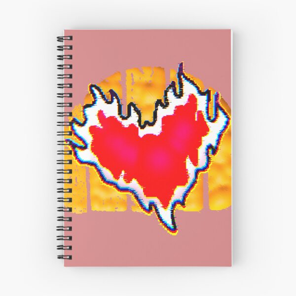 Item preview, Design of a red heart in flames, intense style, passion, attitude designed and sold by AstronautMerch.