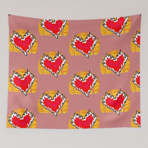 Item preview, Design of a red heart in flames, intense style, passion, attitude designed and sold by AstronautMerch.