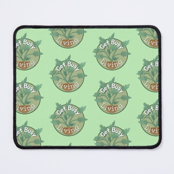 Item preview, Get Busy Living Plants Stickers Prints Wall Art Busy Magnet Home Coffee Cup Decoration TShirt Stationary Green Plants Text Life Notebook Magnet Hat Kitchen Work School Office Redbubble Shop designed and sold by Saritas Boutique Shop.