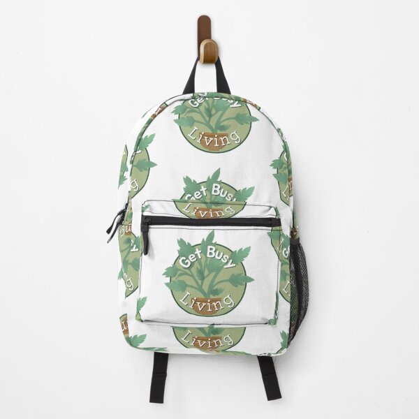 Item preview, Get Busy Living Plants Stickers Prints Wall Art Busy Magnet Home Coffee Cup Decoration TShirt Stationary Green Plants Text Life Notebook Magnet Hat Kitchen Work School Office Redbubble Shop designed and sold by Saritas Boutique Shop.