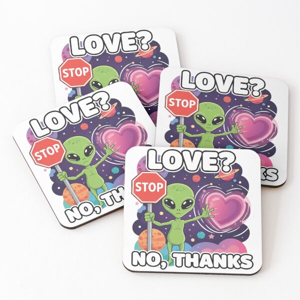 Item preview, Alien Holding Stop Sign Against Love designed and sold by newvisionart191.