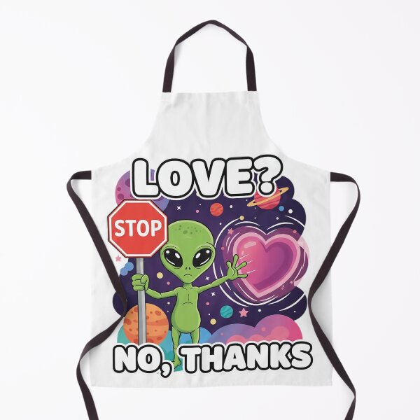 Item preview, Alien Holding Stop Sign Against Love designed and sold by newvisionart191.