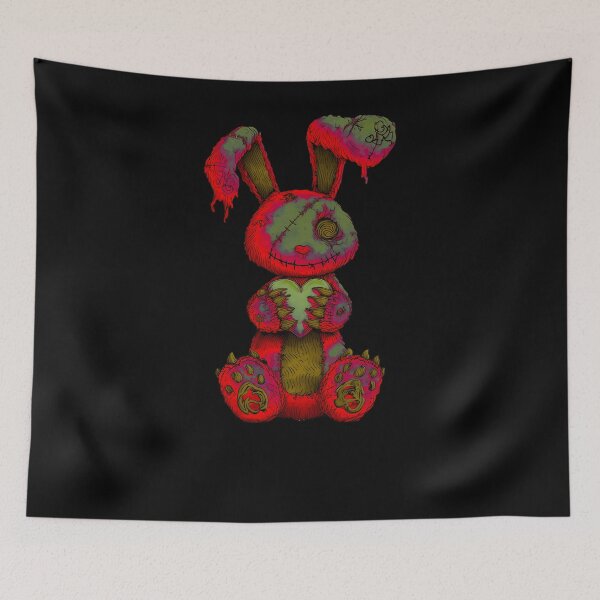 Item preview, Dark Love Bunny - Red Gold Dark Green designed and sold by Artsy Sharky.