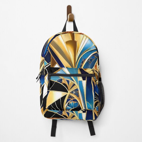 Item preview, Glamorous Art Deco Blue and Golden Abstract Geometric designed and sold by DEC02.