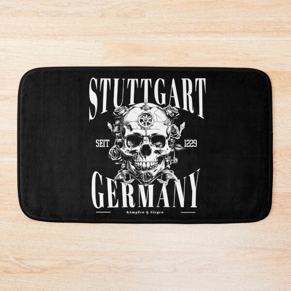 Artikelvorschau, Stuttgart Germany Schriftzug mit Totenkopf entworfen und verkauft von Ecmoprints.