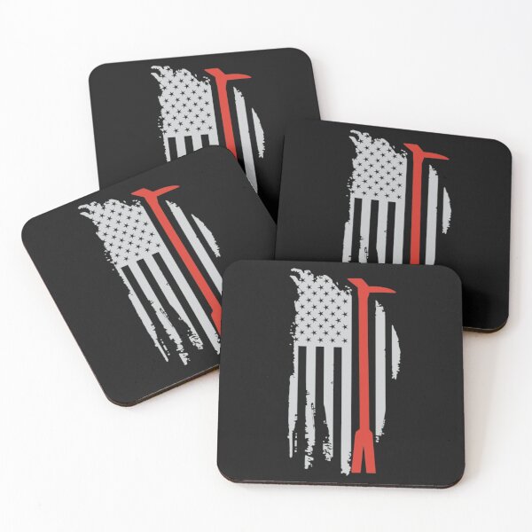 Item preview, Firefighter Halligan Tool American Flag Thin Red Line designed and sold by FireGraphics and Photoshop.