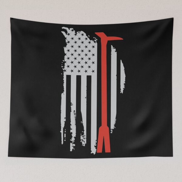 Item preview, Firefighter Halligan Tool American Flag Thin Red Line designed and sold by FireGraphics and Photoshop.