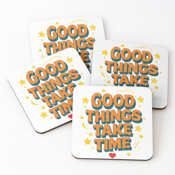 Item preview, Good Things Take Time Retro Quote designed and sold by STILL THINKING STUDIO.