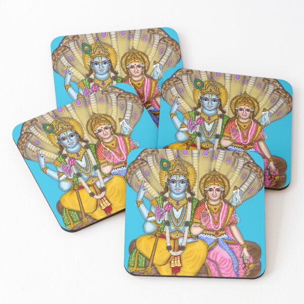 Item preview, Lord Laxmi Narayan Art – Divine Vishnu & Lakshmi Illustration designed and sold by Harshit_Digital_Arts.