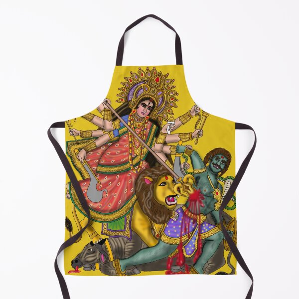 Item preview, Goddess Durga Art – Powerful Divine Mother Illustration designed and sold by Harshit_Digital_Arts.