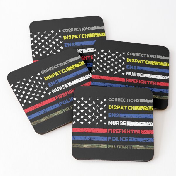 Item preview, First Responder American Flag Corrections Dispatch EMS Nurse Firefighter Police Military designed and sold by FireGraphics and Photoshop.