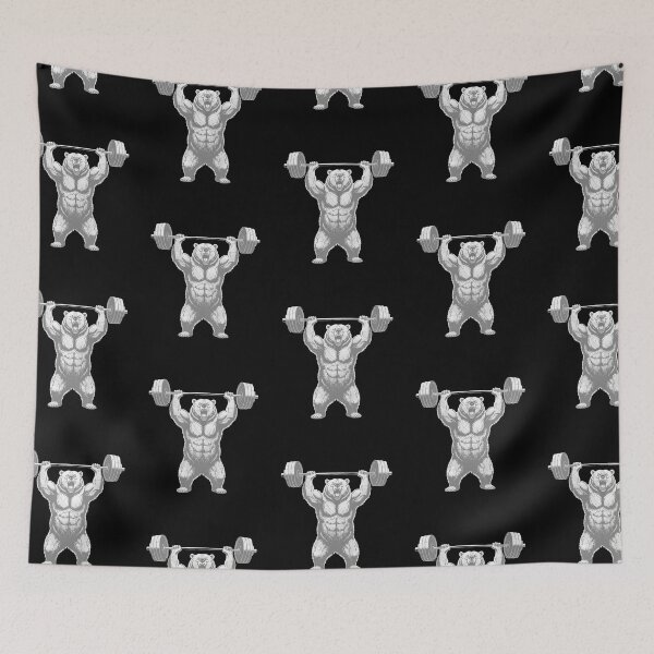 Item preview, Grizzly Bear Weightlifting Strongman Gym Fitness designed and sold by salmzouriart.