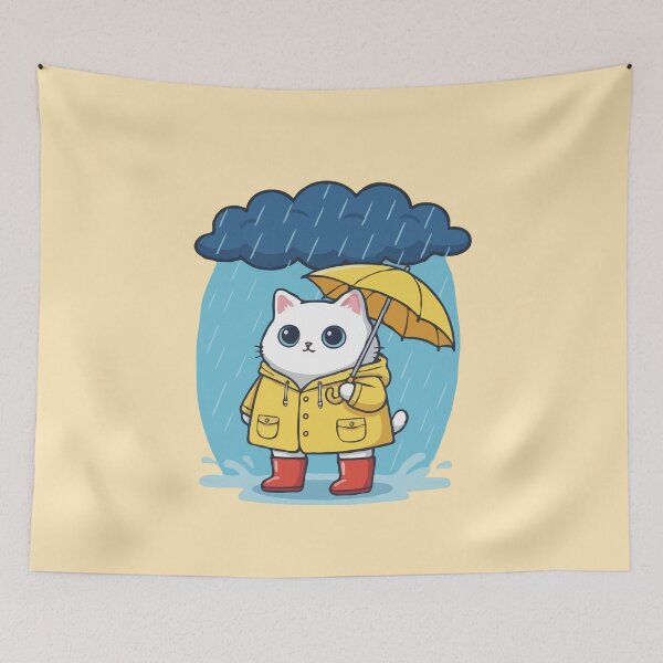 Item preview, Cat in the Cloudburst designed and sold by Gkinoki.