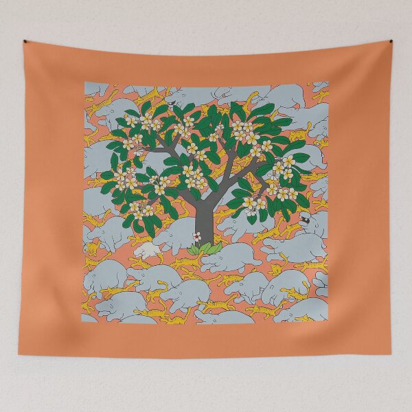 Item preview, Franjipani Hippo Stampede designed and sold by guyporter.